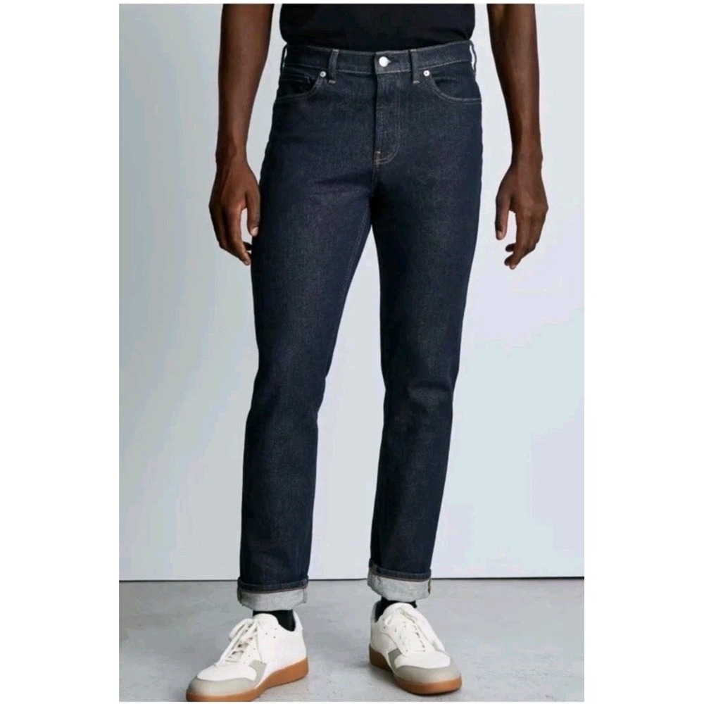 NEW! Everlane The Relaxed 4-Way Stretch Organic Jean in Dark Indigo 30x 32 $138